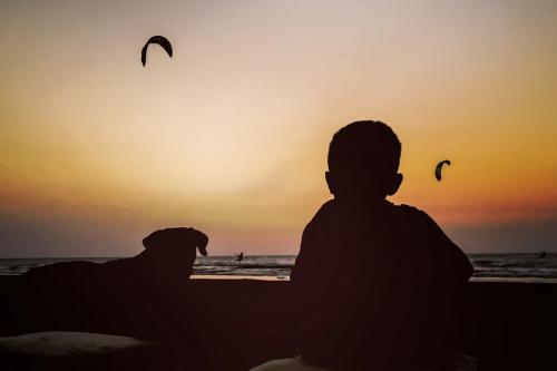 puesta de sol - entrenamiento en kitesurfing Caratagena - Colombia